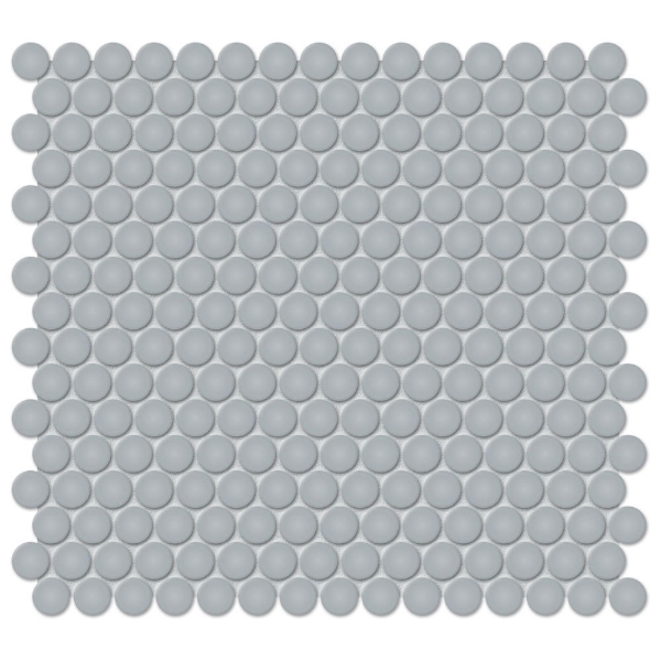 Picture of Tesoro - Soho Penny Round Mosaic Cloud Blue Matte