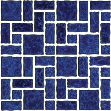 Picture of Tesoro - Reflection Random Mosaic Pacific Blue
