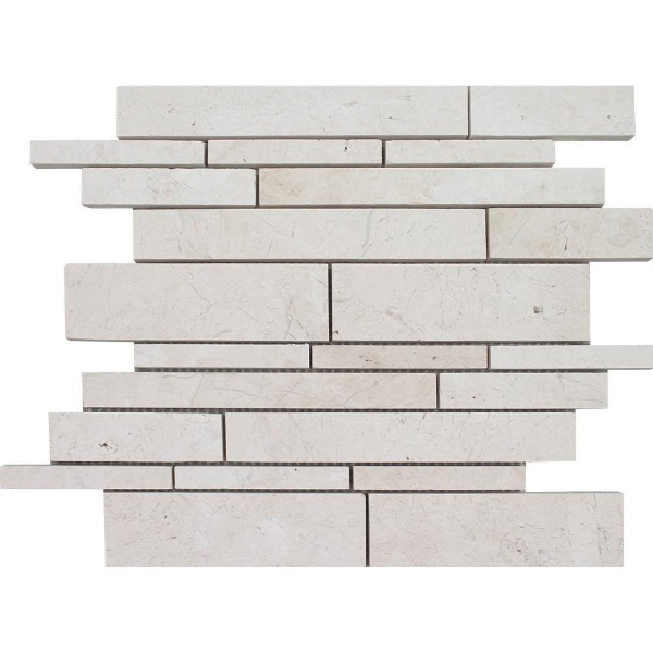 Picture of Tesoro - Pietra Antica Antiqued Stones Random Linear Mosaic Imperial Pearl