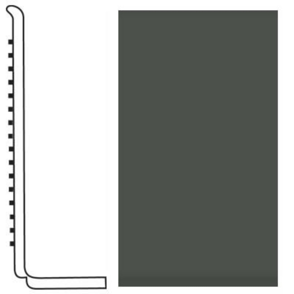Picture of Roppe - Pinnacle Rubber Wall Base 4 (Sanitary Toe Base) Black Brown