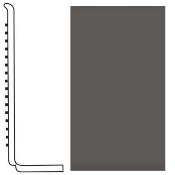 Picture of Roppe - Pinnacle Rubber Wall Base 4 (Sanitary Toe Base) Burnt Umber