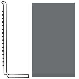Picture of Roppe - Pinnacle Rubber Wall Base 4 (Sanitary Toe Base) Charcoal