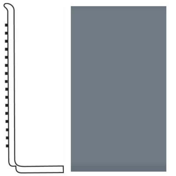 Picture of Roppe - Pinnacle Rubber Wall Base 4 (Sanitary Toe Base) Steel Blue