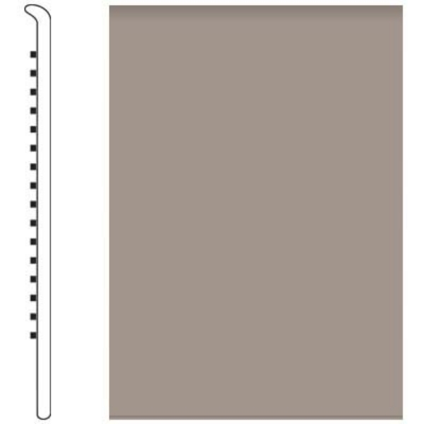 Picture of Roppe - Pinnacle Rubber Wall Base 6 (No Toe Base) Pewter