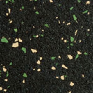 Picture of Roppe - Recoil Fitness Flooring Interlocking Tiles 10% Chip 5/32 Gauge Hunter Green Ivory