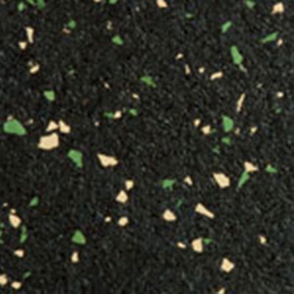 Picture of Roppe - Recoil Fitness Flooring Interlocking Tiles 10% Chip 5/32 Gauge Hunter Green Ivory