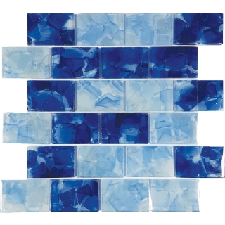 Picture of Tesoro - Flower Glass Mosaic 2 x 3 Bluebell Iris Blend