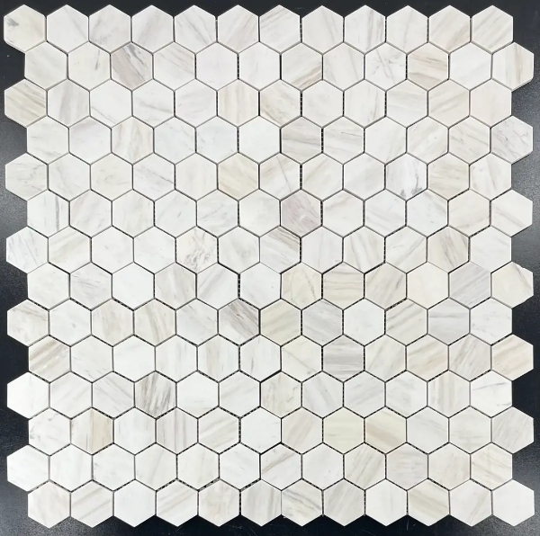 Picture of Elon Tile & Stone - Hexagon Mosaics 2 Vena D'Oro Honed