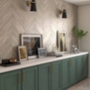 Picture of Blue Forest - Single Length Chevron Planks Wellington