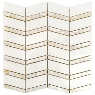 Picture of SOHO Studio Corp - Heraldry White Thassos Mother Of Pearl Line