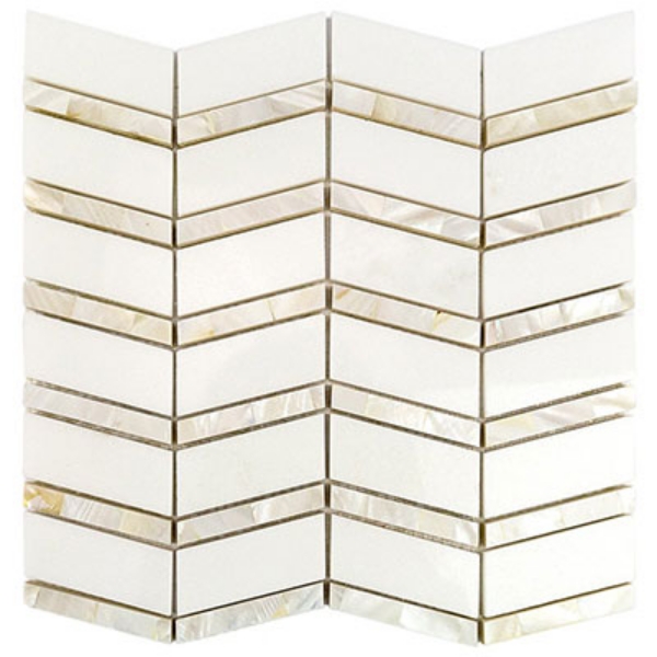 Picture of SOHO Studio Corp - Heraldry White Thassos Mother Of Pearl Line
