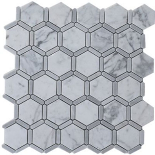 Picture of SOHO Studio Corp - Honeycomb White Carrara & Light Bardiglio