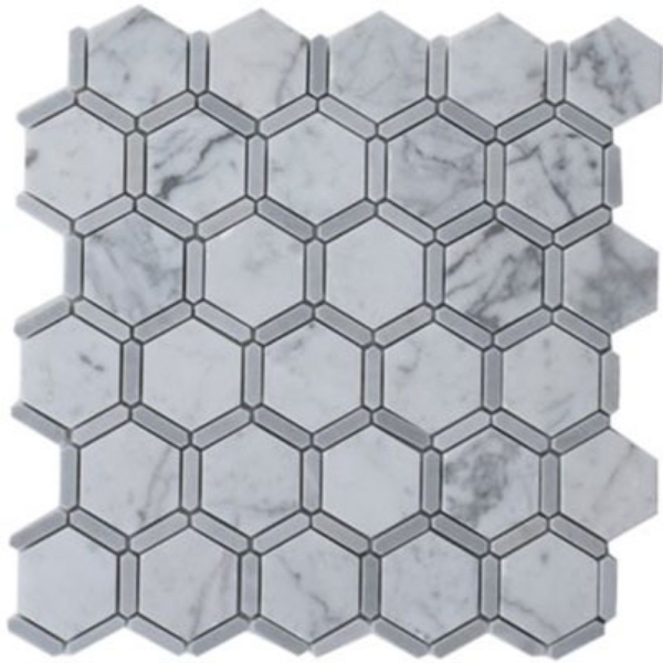 Picture of SOHO Studio Corp - Honeycomb White Carrara & Light Bardiglio
