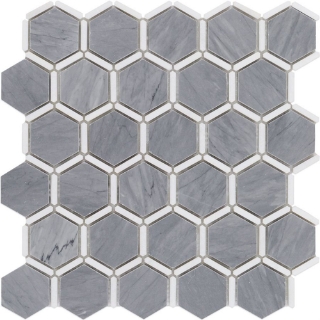 Picture of SOHO Studio Corp - Honeycomb Burlington Gray & White Thassos