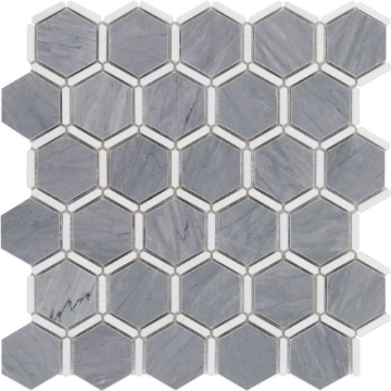 Picture of SOHO Studio Corp - Honeycomb Burlington Gray & White Thassos