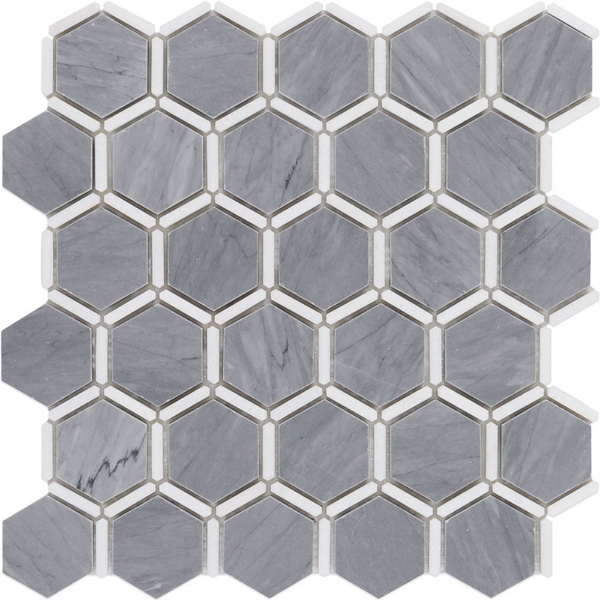 Picture of SOHO Studio Corp - Honeycomb Burlington Gray & White Thassos