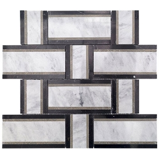 Picture of SOHO Studio Corp - Interlace Malasia Gray, Lagos & Nero Marquina