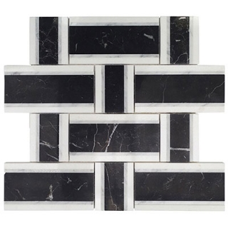 Picture of SOHO Studio Corp - Interlace Nero Marquina, White Carrara & Thassos