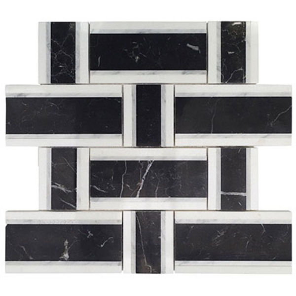 Picture of SOHO Studio Corp - Interlace Nero Marquina, White Carrara & Thassos
