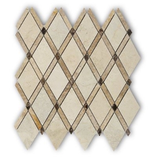 Picture of SOHO Studio Corp - Majestic Mosaic Crema Marfil Light Emperador Dark Emperador Polished