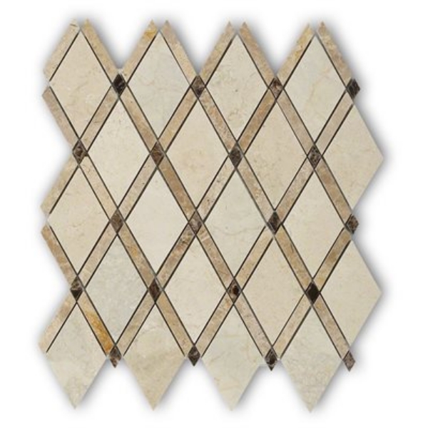 Picture of SOHO Studio Corp - Majestic Mosaic Crema Marfil Light Emperador Dark Emperador Polished