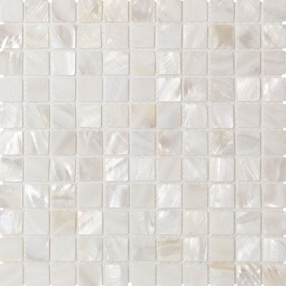 Picture of SOHO Studio Corp - Pearl Mosaic 1 x 1 White Flat Squares