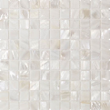 Picture of SOHO Studio Corp - Pearl Mosaic 1 x 1 White Flat Squares