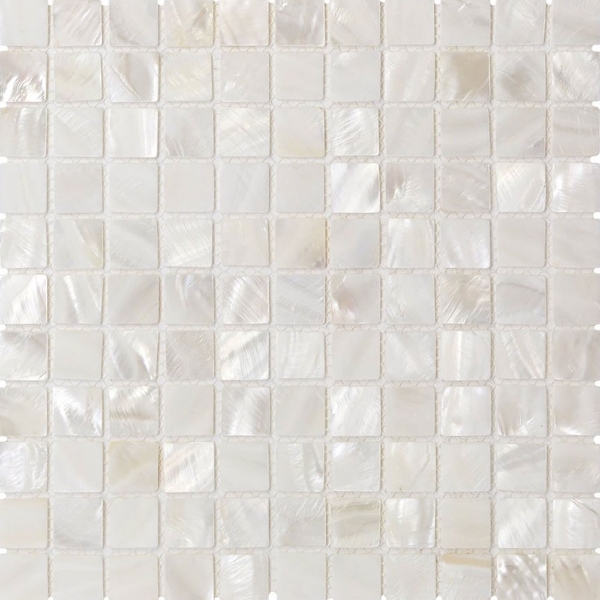 Picture of SOHO Studio Corp - Pearl Mosaic 1 x 1 White Flat Squares