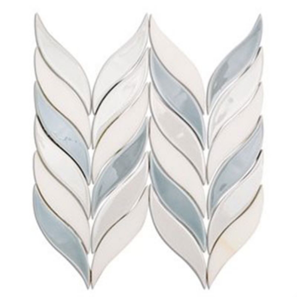 Picture of SOHO Studio Corp - Baroque Floret Mosaic Sky Blanco & White Jade