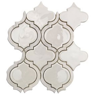 Picture of SOHO Studio Corp - Baroque Lantern Mosaic Blanco with Asian Statuary Lines