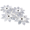 Picture of SOHO Studio Corp - Water Jet Mosaic MJ Rain Flower Bardiglio Nouvelato White Carrara Black Jade Dot