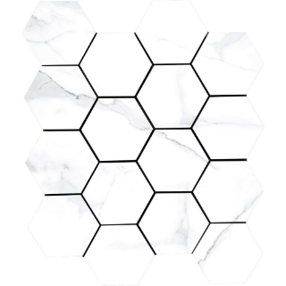 Picture of Tesoro - Lucca Hexagon Mosaic Statuario Matte