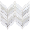 Picture of SOHO Studio Corp - Water Jet Mosaic Botanic Winter White Carrara White Thassos Iridescent White Glass