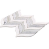 Picture of SOHO Studio Corp - Water Jet Mosaic Botanic Winter White Carrara White Thassos Iridescent White Glass