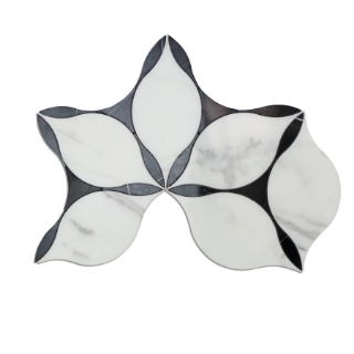 Picture of SOHO Studio Corp - Water Jet Mosaic Ethereal Nero Marquina Calacatta