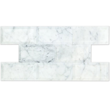 Picture of SOHO Studio Corp - White Carrara 3 x 6 Beveled 3 x 6