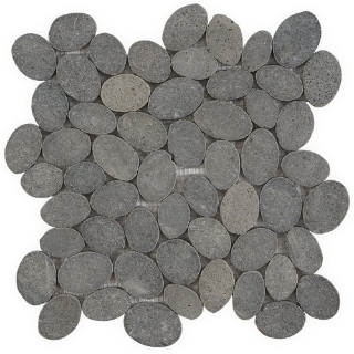 Picture of SOHO Studio Corp - Pebblestone Sliced Black Lava Round