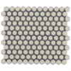 Picture of SOHO Studio Corp - Simple Mosaic Rimmed Penny Rounds Custard