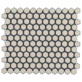 Picture of SOHO Studio Corp - Simple Mosaic Rimmed Penny Rounds Custard