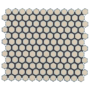 Picture of SOHO Studio Corp - Simple Mosaic Rimmed Penny Rounds Custard
