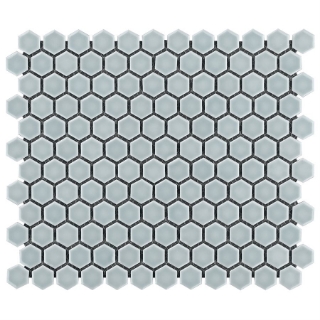 Picture of SOHO Studio Corp - Simple Mosaic Rimmed Penny Rounds Mist Gray