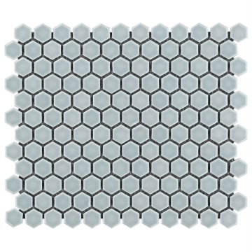 Picture of SOHO Studio Corp - Simple Mosaic Rimmed Penny Rounds Mist Gray