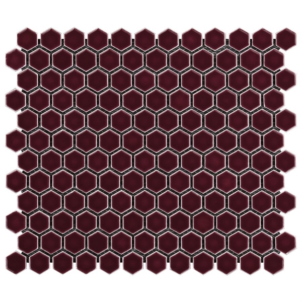 Picture of SOHO Studio Corp - Simple Mosaic Rimmed Penny Rounds Plum