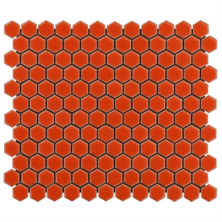 Picture of SOHO Studio Corp - Simple Mosaic Rimmed Penny Rounds Tangerine