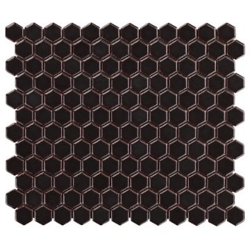 Picture of SOHO Studio Corp - Simple Mosaic Rimmed Penny Rounds Charcoal
