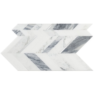 Picture of SOHO Studio Corp - Zayden Grigio - White Thassos Calacutta Grey Stone & Aluminum