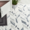 Picture of SOHO Studio Corp - Zayden Grigio - White Thassos Calacutta Grey Stone & Aluminum