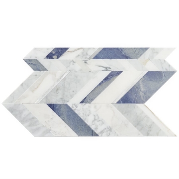 Picture of SOHO Studio Corp - Zayden Azur - White Carrara Calacatta Blue Macauba & Aluminum