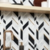 Picture of SOHO Studio Corp - Zayden Nero Blanco - White Carrara Nero Marquina Asian Statuary & Brass