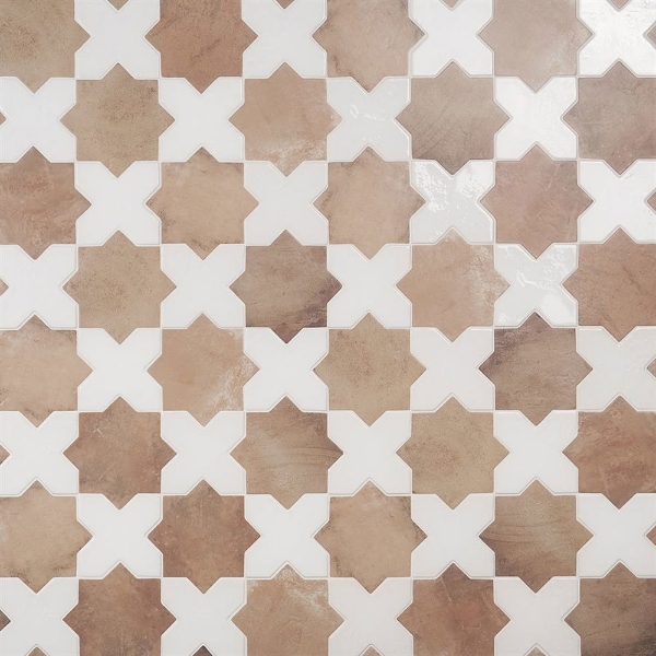 Picture of SOHO Studio Corp - Malta Star & Cross Matte Cotto Star & Polished White Cross